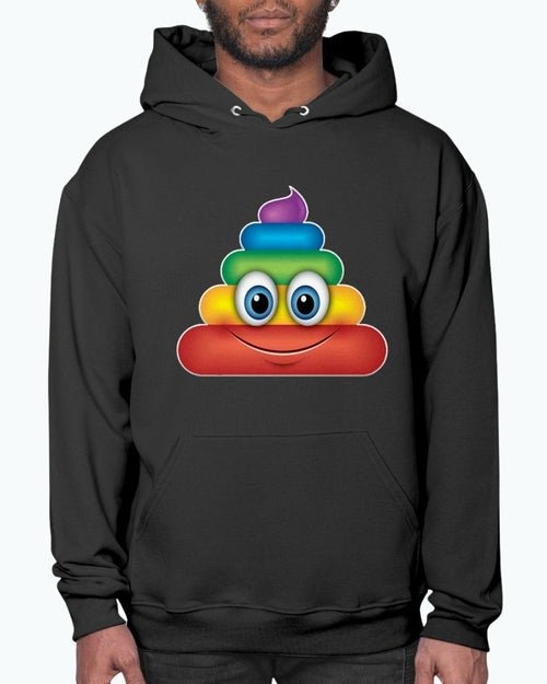 Rainbow Poop Emoji - Hoodie - Pride Fire - 05-000000-2XL - T-shirts