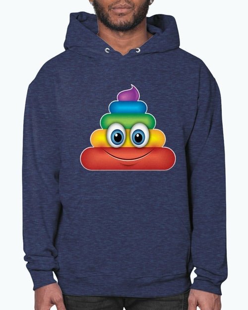 Rainbow Poop Emoji - Hoodie - Pride Fire - 05-062B60-2XL - T-shirts