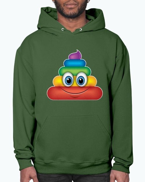 Rainbow Poop Emoji - Hoodie - Pride Fire - 05-14370D-2XL - T-shirts