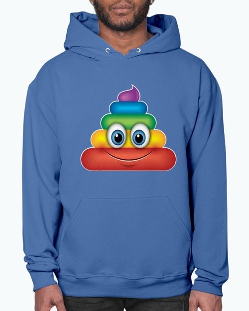 Rainbow Poop Emoji - Hoodie - Pride Fire - 05-24529D-2XL - T-shirts