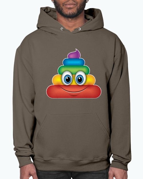 Rainbow Poop Emoji - Hoodie - Pride Fire - 05-43352A-2XL - T-shirts