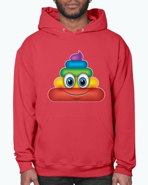 Rainbow Poop Emoji - Hoodie - Pride Fire - 05-D40D24-2XL - T-shirts