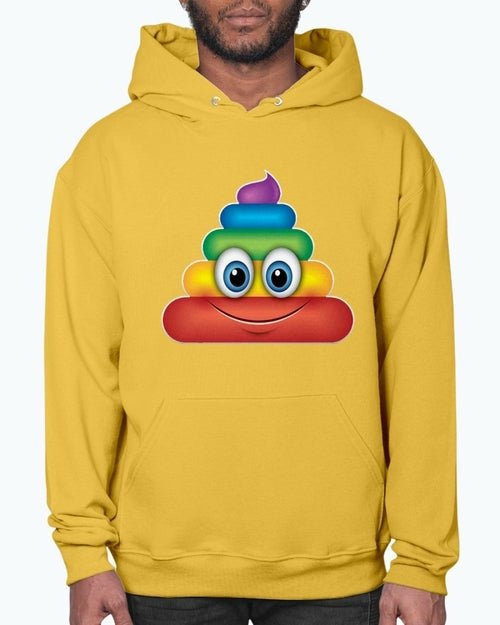 Rainbow Poop Emoji - Hoodie - Pride Fire - 05-EDB522-2XL - T-shirts