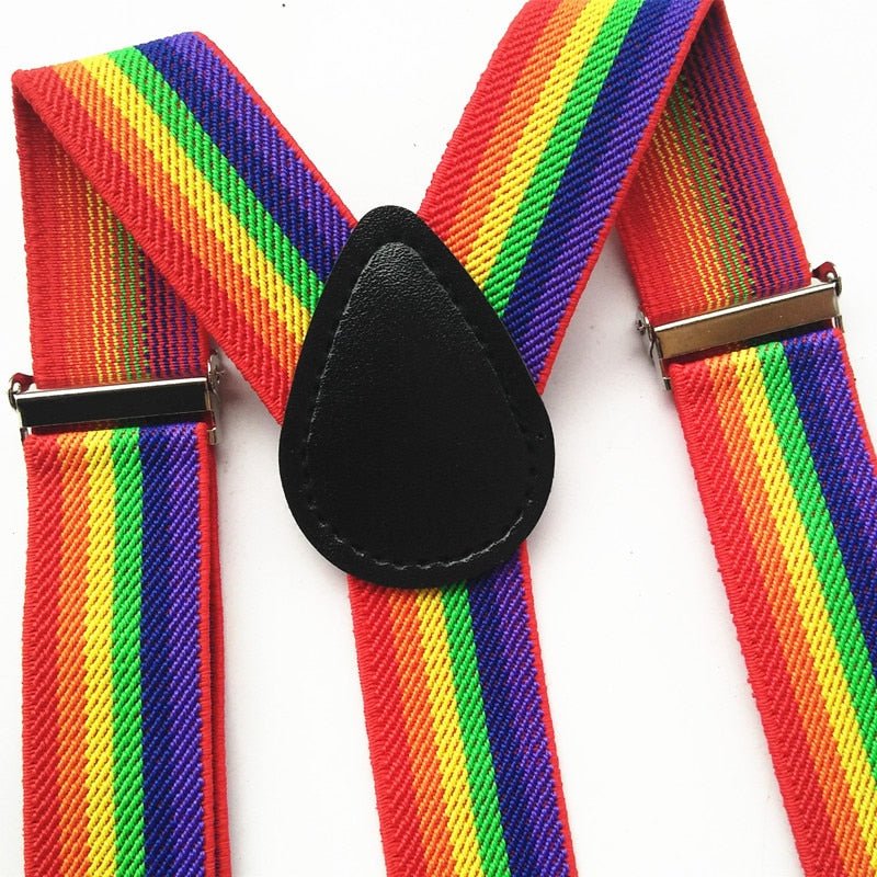 Rainbow Stripes Suspenders - Pride Fire - EJTIBH6 - Accessories