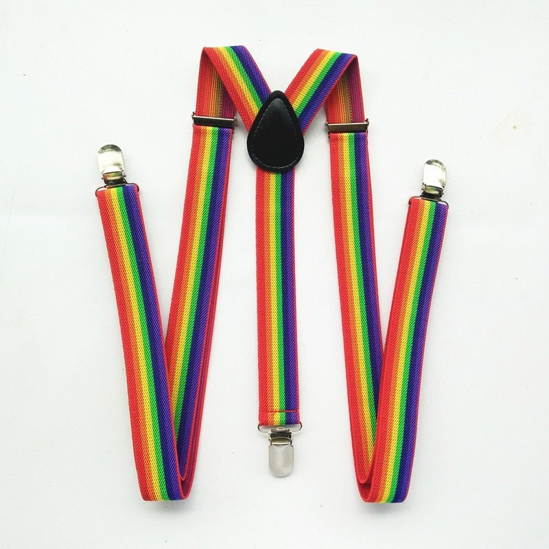 Rainbow Stripes Suspenders - Pride Fire - EJTIBH6 - Accessories