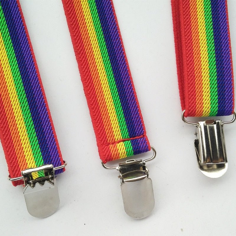 Rainbow Stripes Suspenders - Pride Fire - EJTIBH6 - Accessories