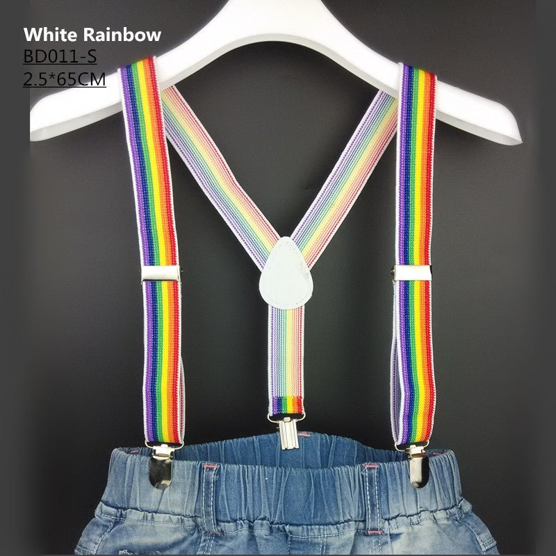 Rainbow Stripes Suspenders - Pride Fire - EJTIBH6 - Accessories