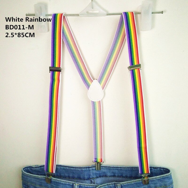 Rainbow Stripes Suspenders - Pride Fire - EJTIBH6 - Accessories