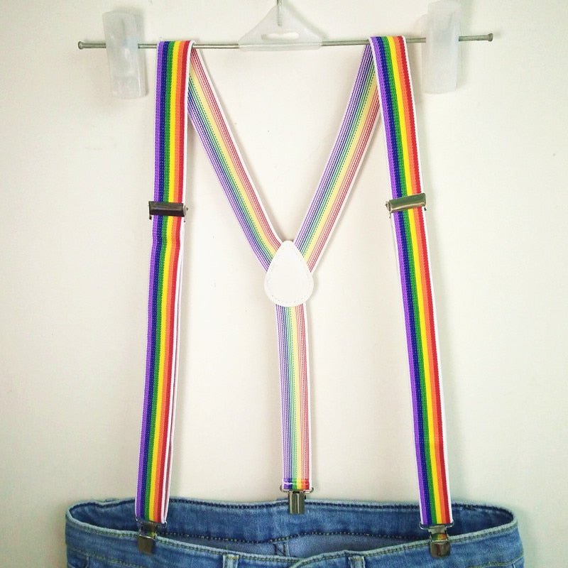 Rainbow Stripes Suspenders - Pride Fire - EJTIBH6 - Accessories