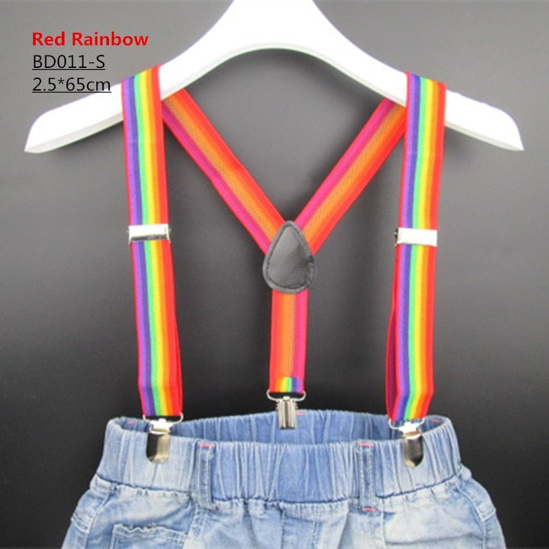 Rainbow Stripes Suspenders - Pride Fire - EJTIBH6 - Accessories