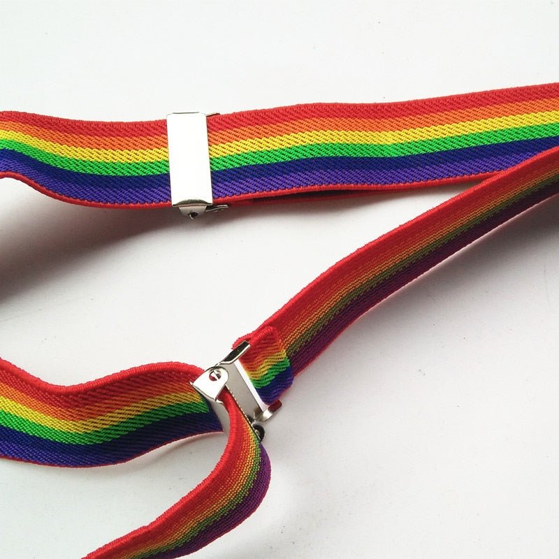 Rainbow Stripes Suspenders - Pride Fire - EJTIBH6 - Accessories