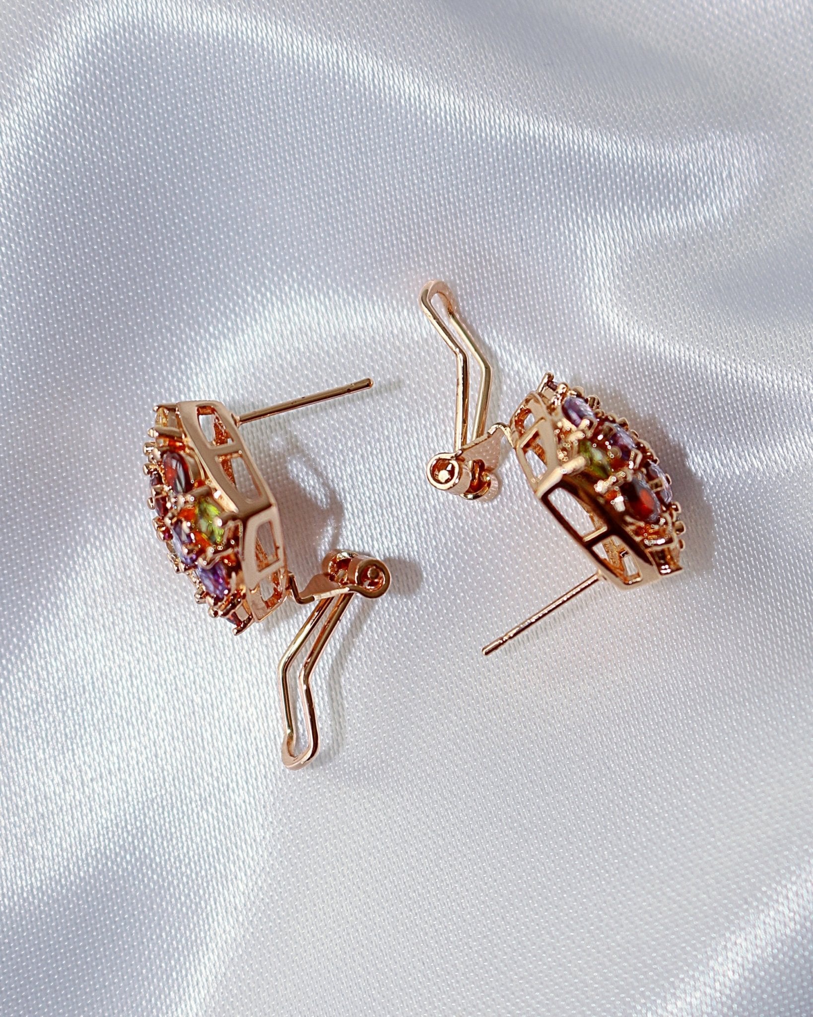 Rainbow Swarovski Geometric Earrings - Pride Fire - EAR1003 - Earrings