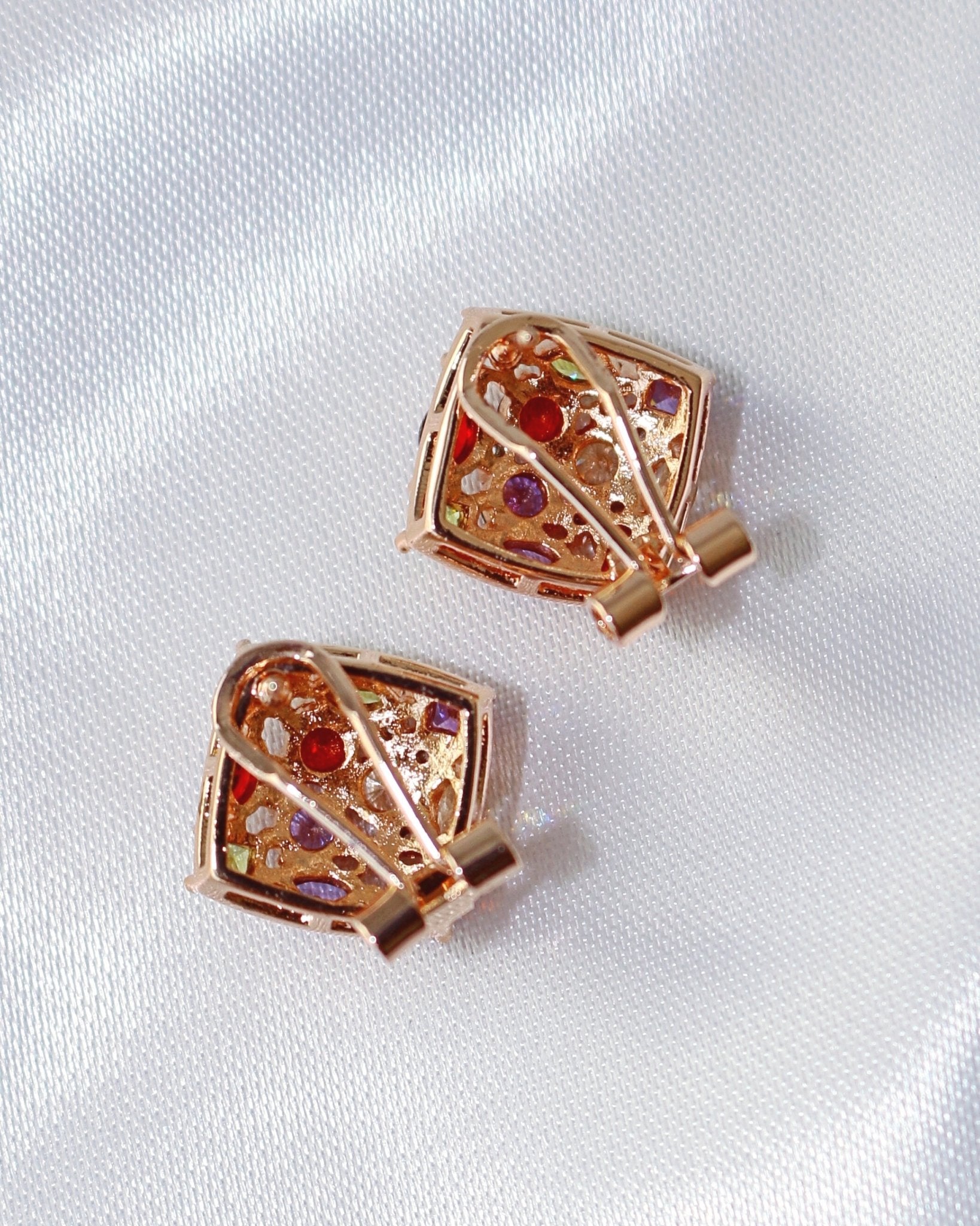 Rainbow Swarovski Geometric Earrings - Pride Fire - EAR1003 - Earrings