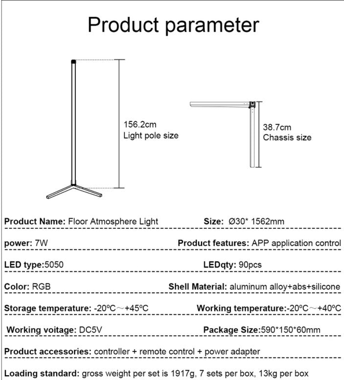 RGB LED Floor Lamp - Pride Fire - 534909_0011M61 -