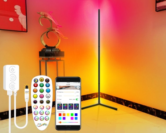 RGB LED Floor Lamp - Pride Fire - 77L133I -