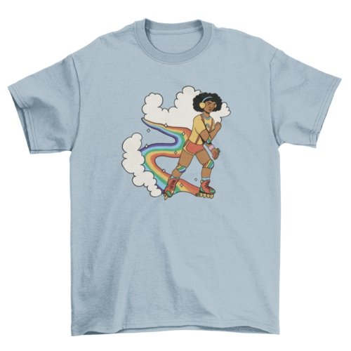 Rollerskating on a Rainbow t-shirt - Pride Fire - VX295589UNGT4N2XL - T-shirts