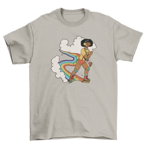 Rollerskating on a Rainbow t-shirt - Pride Fire - VX295589UNGT4Y2XL - T-shirts