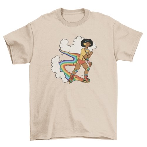 Rollerskating on a Rainbow t-shirt - Pride Fire - VX295589UNGT5W2XL - T-shirts