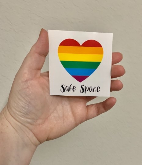 Safe Space Sticker/Magnet - Pride Fire - HOLOGRAPHIC - Accessories