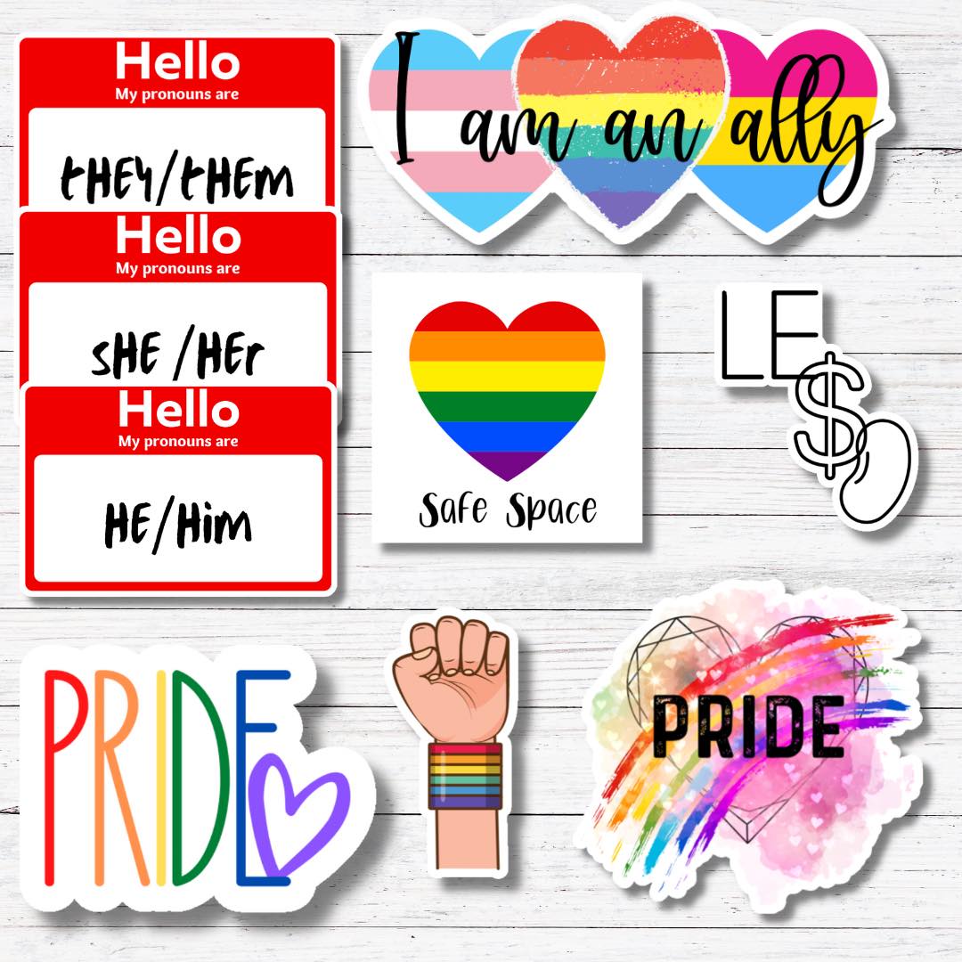 Safe Space Sticker/Magnet - Pride Fire - HOLOGRAPHIC - Accessories
