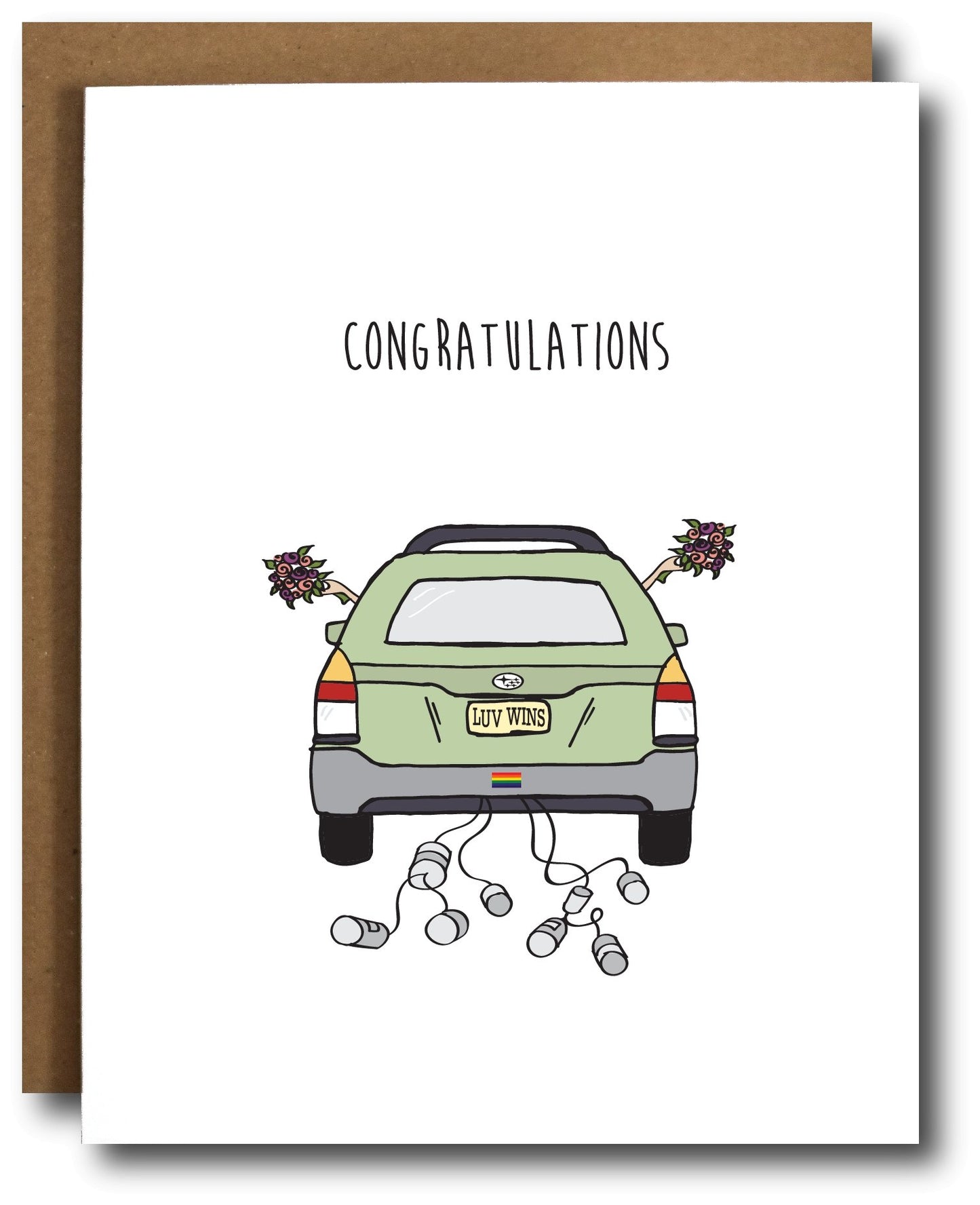 Subaru Lesbian Wedding Card - Pride Fire - WD-05 - Gifts