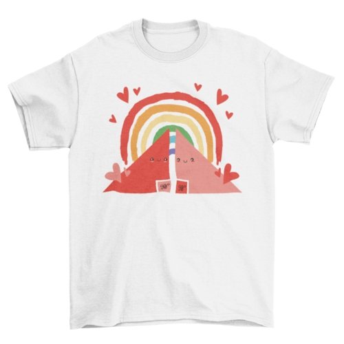 Triangles Rainbow T-shirt - Pride Fire - VX176527UNGT1W2XL - T-shirts