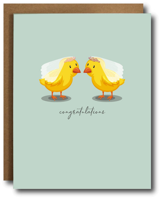 Two Chicks Lesbian Wedding Card - Pride Fire - PR-09 - Gifts