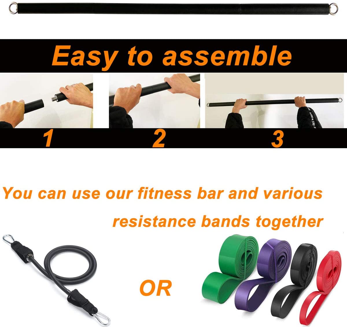 Workout Bar Fitness Resistance Bands Training Expander Gym Equipment - Pride Fire - 654096_CZD1QH4 -